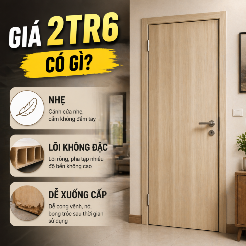 Cách nhận biết cửa nhựa Composite tốt và kém
