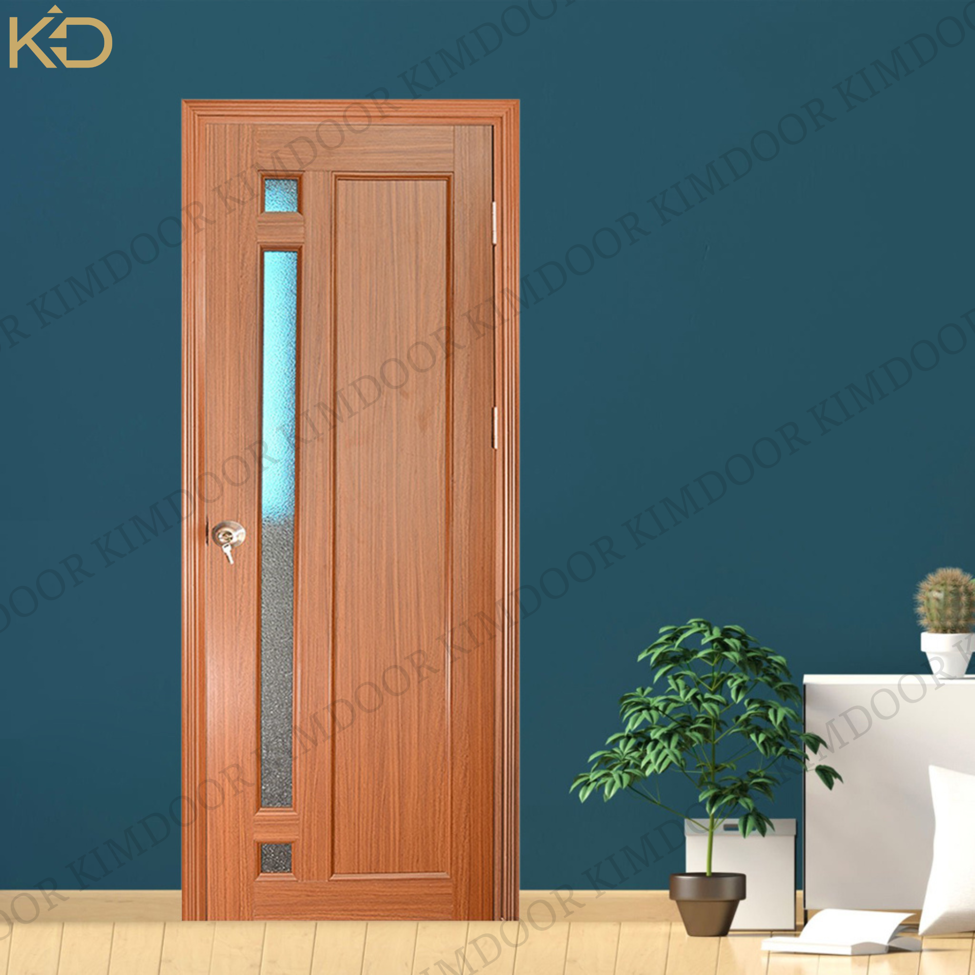 Cửa nhựa giả gỗ ghép thanh KD18.26
