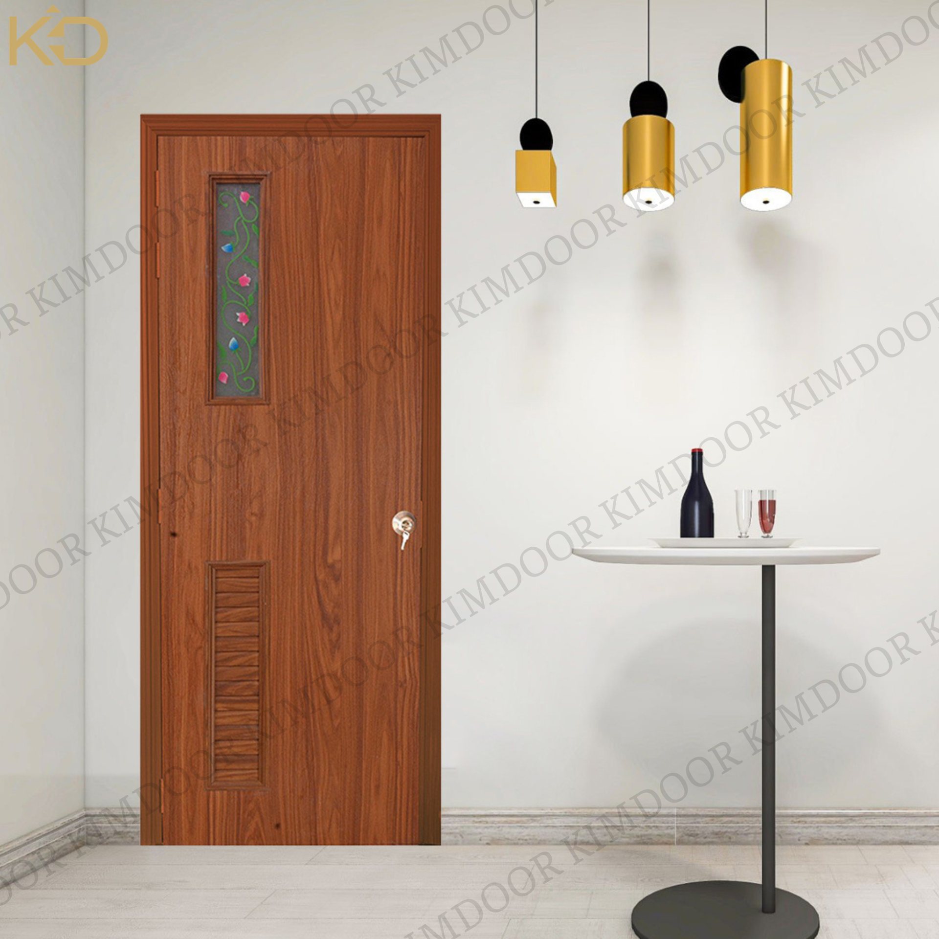 Cửa nhựa giả gỗ ghép thanh KD27.26