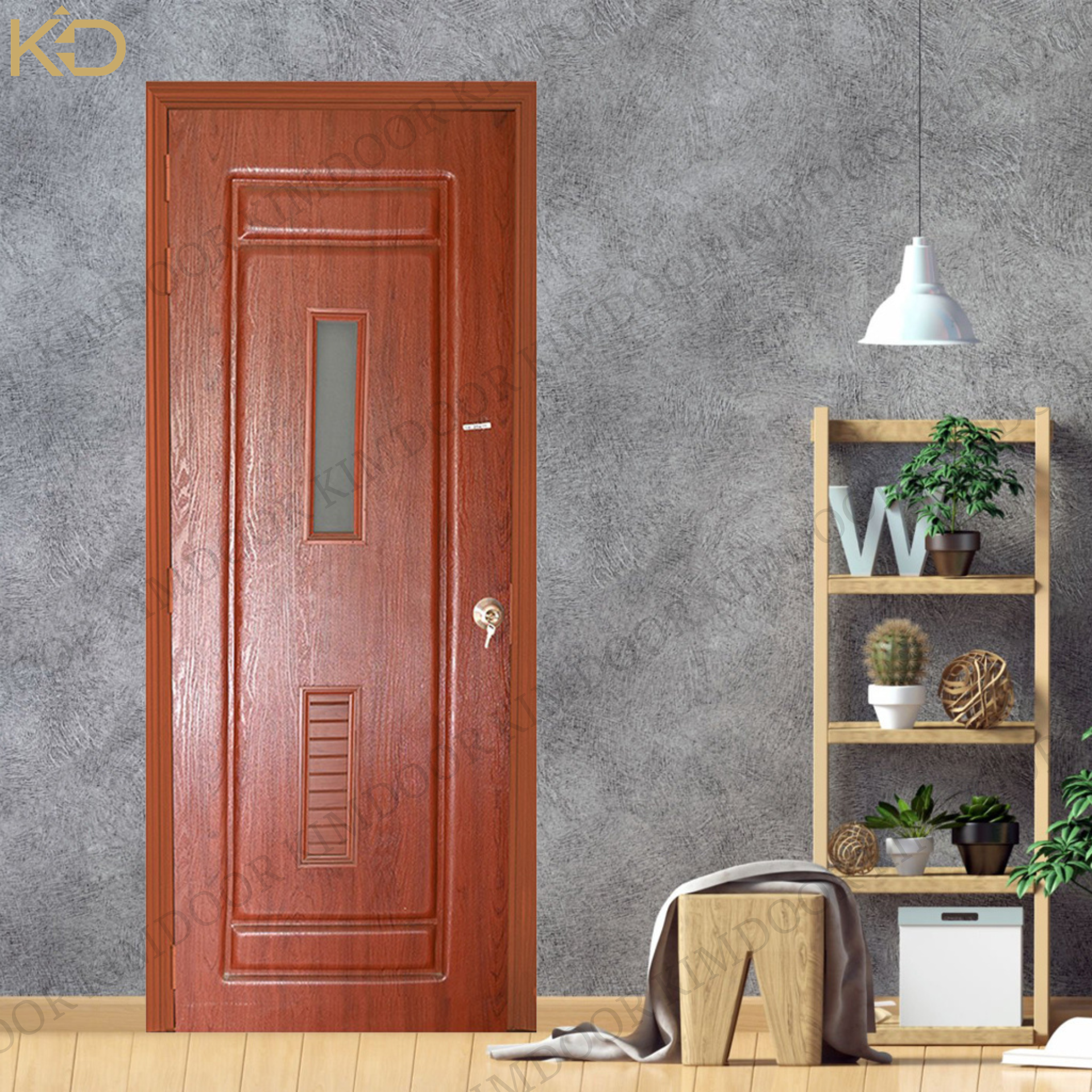 Cửa nhựa giả gỗ ghép thanh KD20.26
