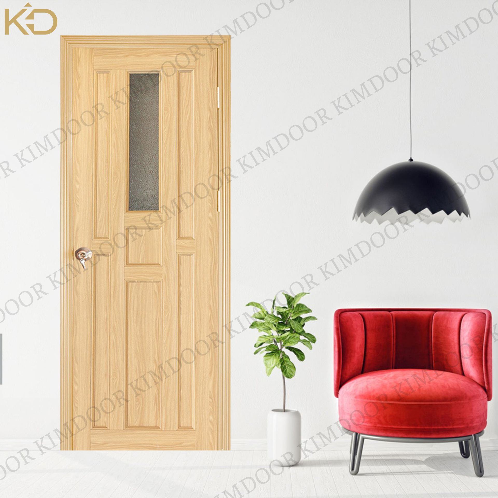 Cửa nhựa giả gỗ ghép thanh KD21.26