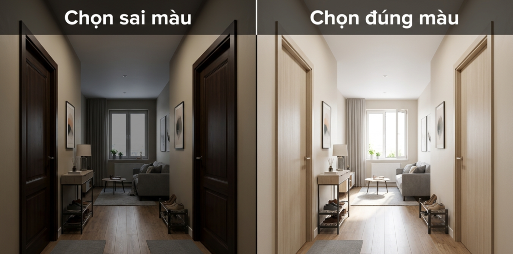 Cách chọn màu cửa cho chung cư nhỏ