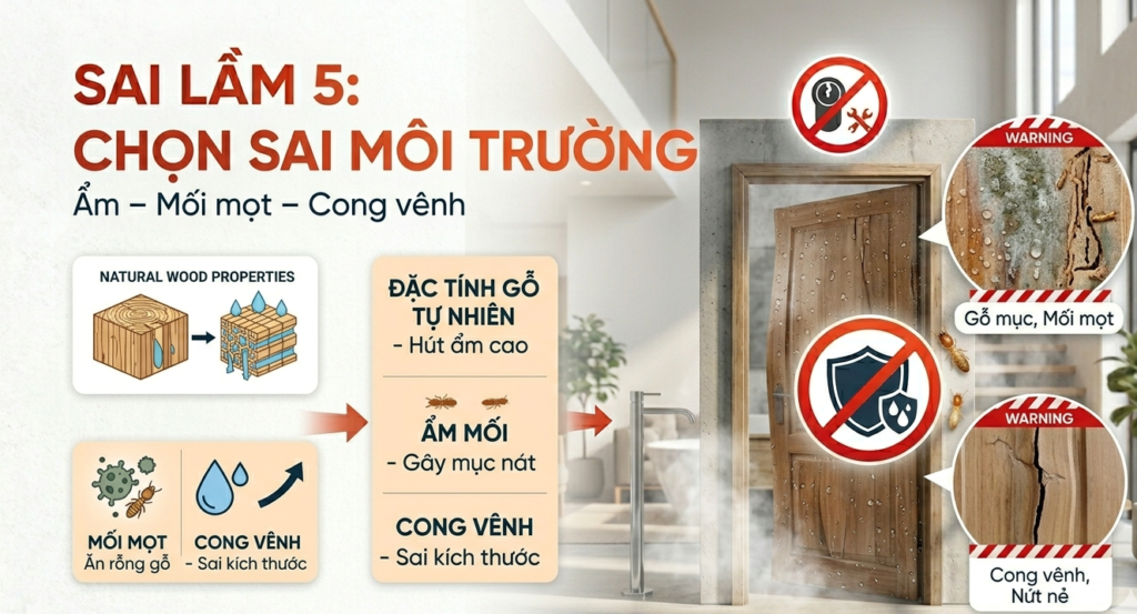 5 sai lầm khi chọn cửa nhà khiến bạn tốn tiền oan