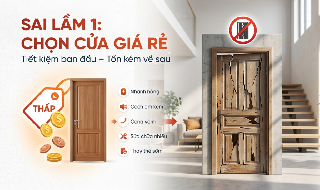 5 sai lầm khi chọn cửa nhà khiến bạn tốn tiền oan