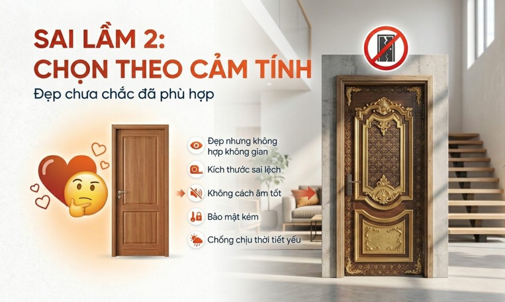 5 sai lầm khi chọn cửa nhà khiến bạn tốn tiền oan