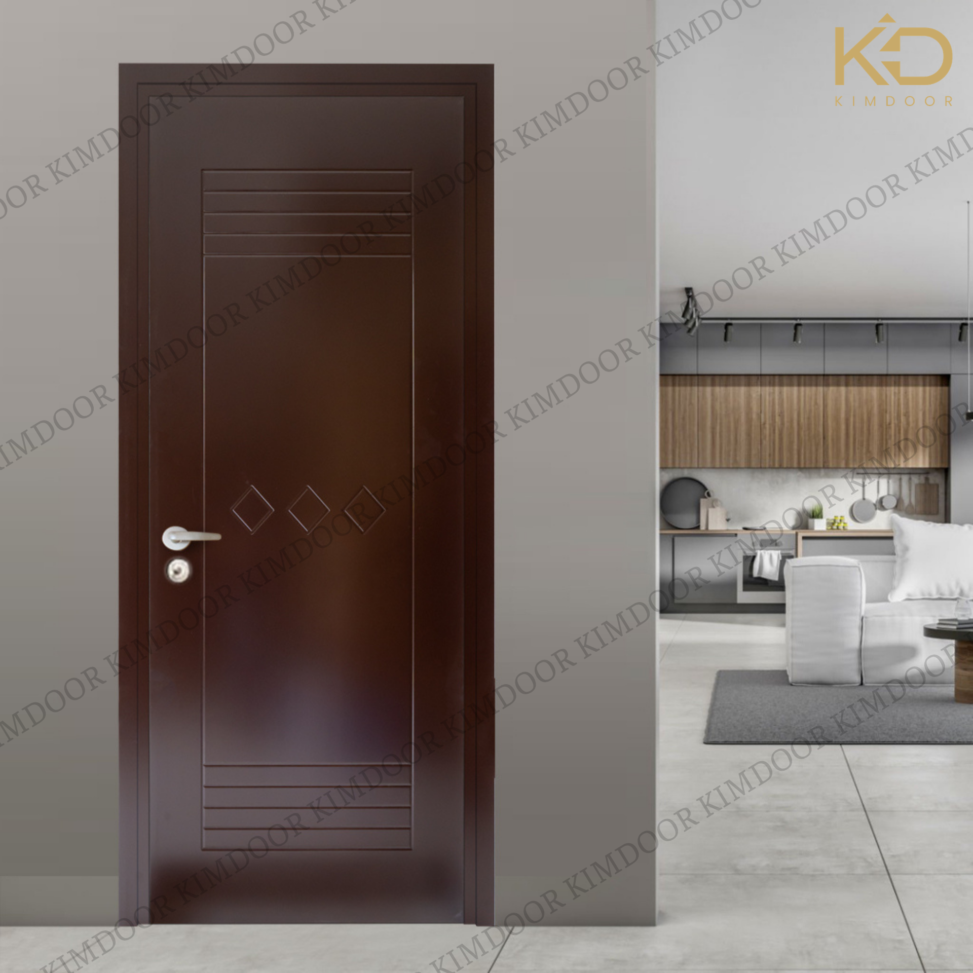 Cửa nhựa giả gỗ toilet Composite Đài Loan - KD.64-25