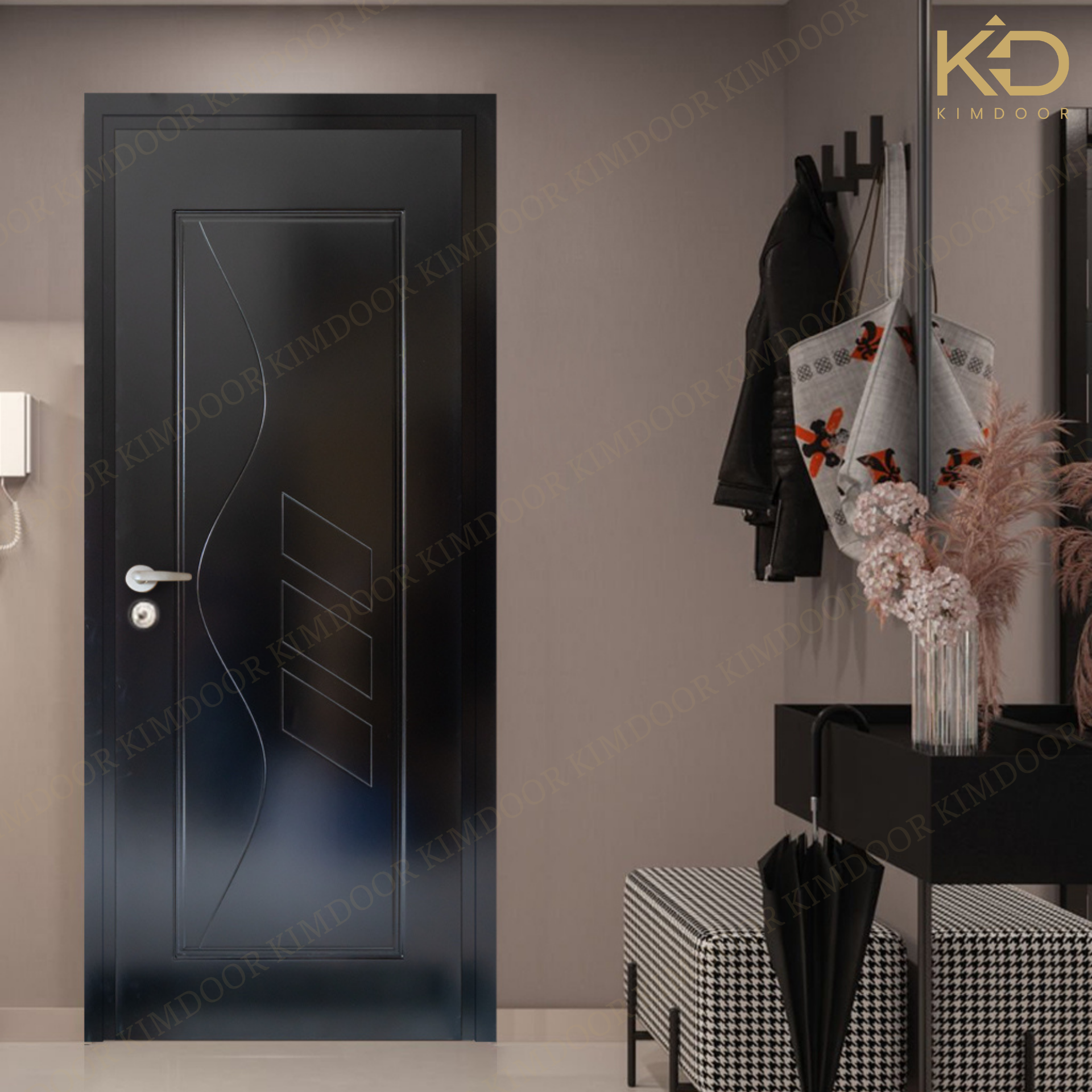 Cửa nhựa vân gỗ cao cấp Composite Đài Loan - KD.67-25