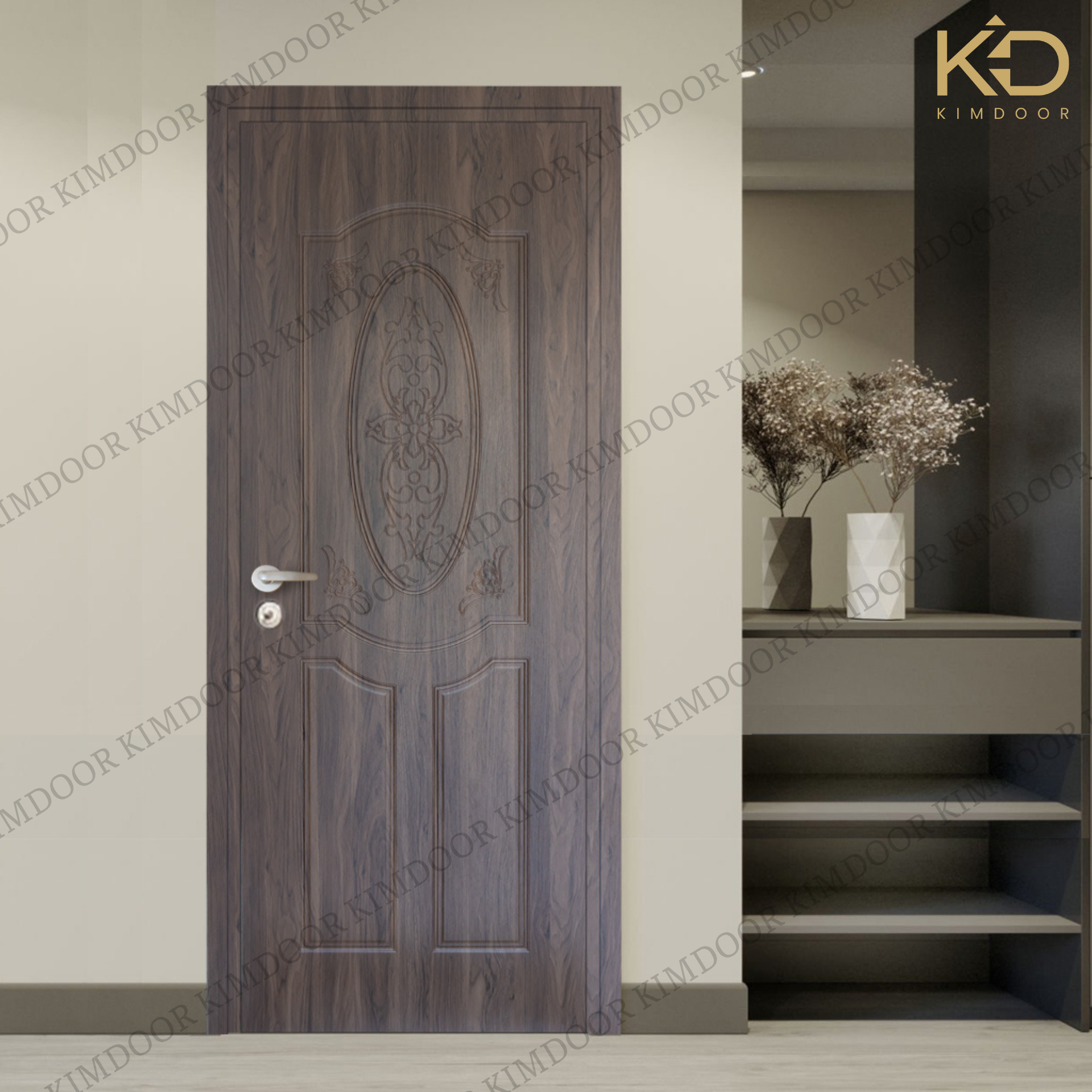 Cửa nhựa vân gỗ cao cấp Composite Đài Loan - KD.68-25